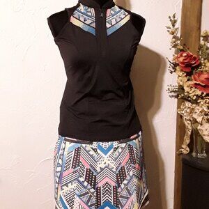 Lucky in Love 2 pc. Aztec design Athletic Set: Size Small (4-6)